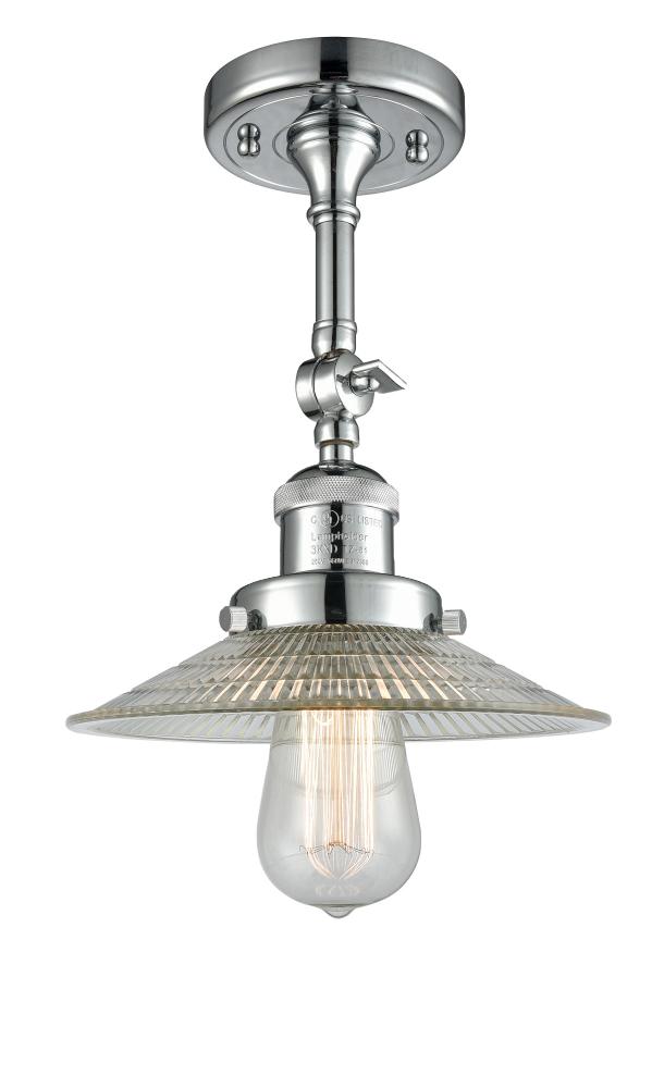 Halophane - 1 Light - 9 inch - Polished Chrome - Adjustable Semi-Flush Mount