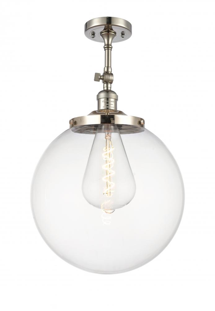 Beacon - 1 Light - 14 inch - Polished Nickel - Adjustable Semi-Flush Mount