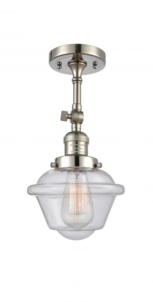 Oxford - 1 Light - 7 inch - Polished Nickel - Adjustable Semi-Flush Mount