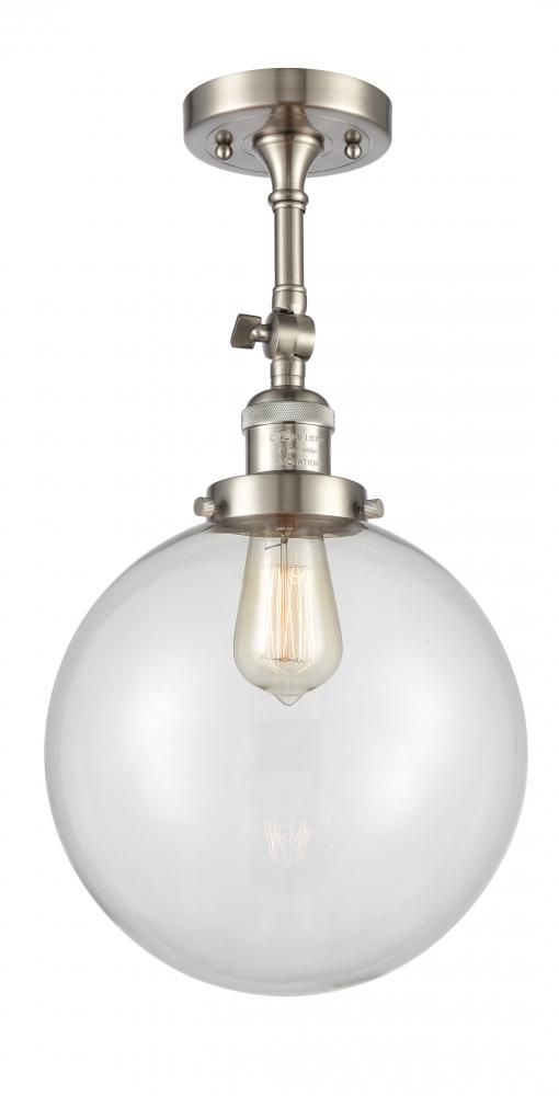 Beacon - 1 Light - 10 inch - Brushed Satin Nickel - Adjustable Semi-Flush Mount