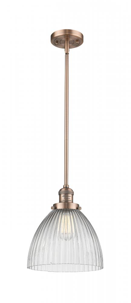 Seneca Falls - 1 Light - 10 inch - Antique Copper - Stem Hung - Mini Pendant