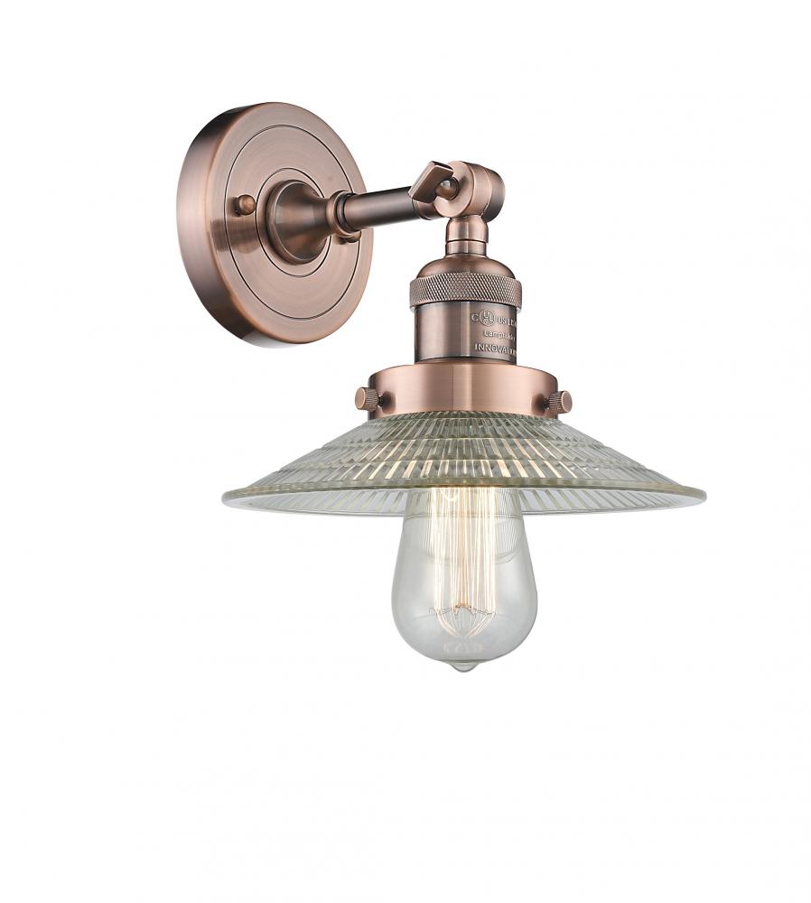 Halophane - 1 Light - 9 inch - Antique Copper - Adjustable Sconce