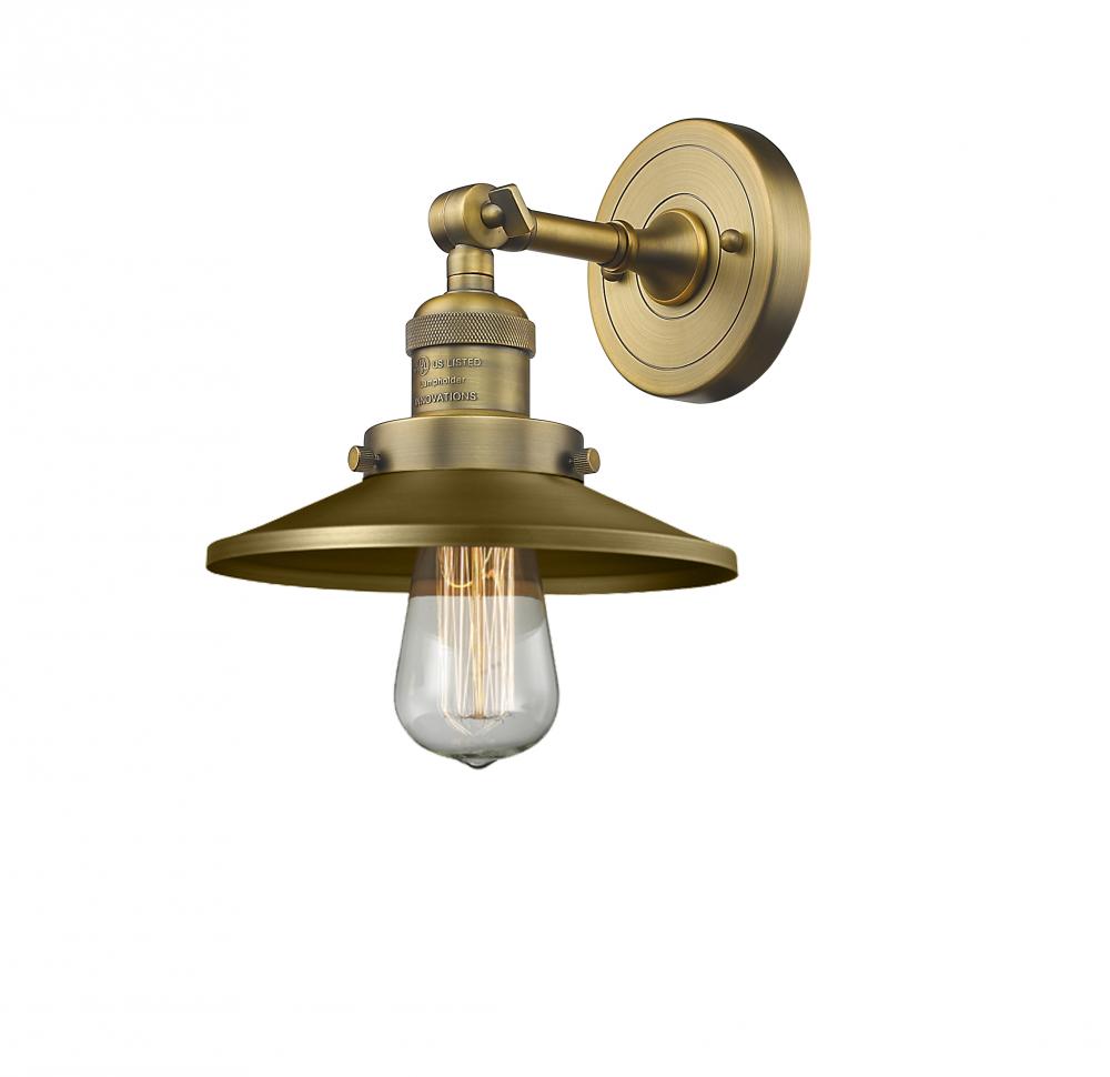 Railroad - 1 Light - 8 inch - Brushed Brass - Adjustable Sconce