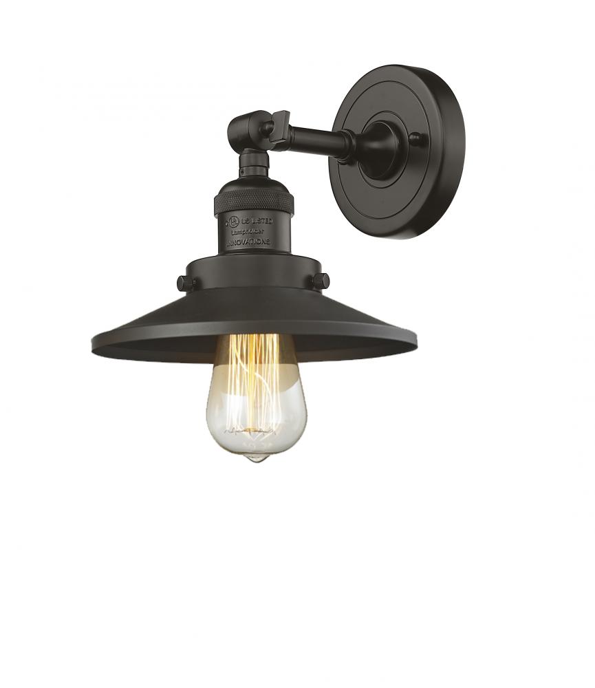Railroad - 1 Light - 8 inch - Oil Rubbed Bronze - Adjustable Sconce