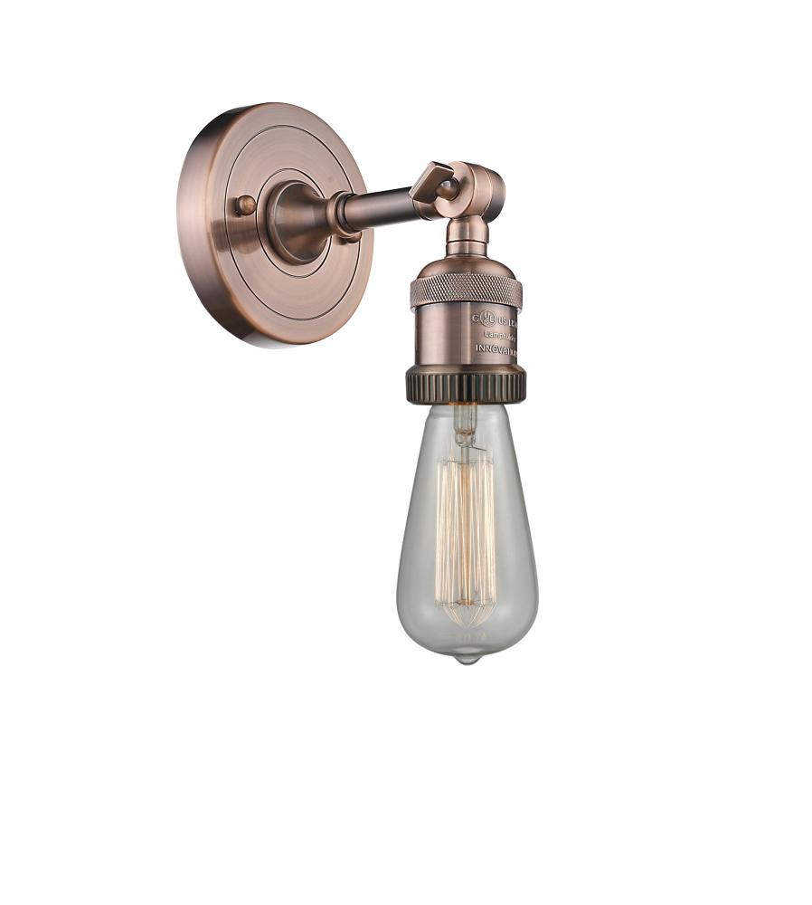 Bare Bulb - 1 Light - 5 inch - Antique Copper - Adjustable Sconce