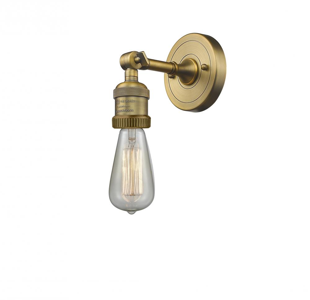Bare Bulb - 1 Light - 5 inch - Brushed Brass - Adjustable Sconce