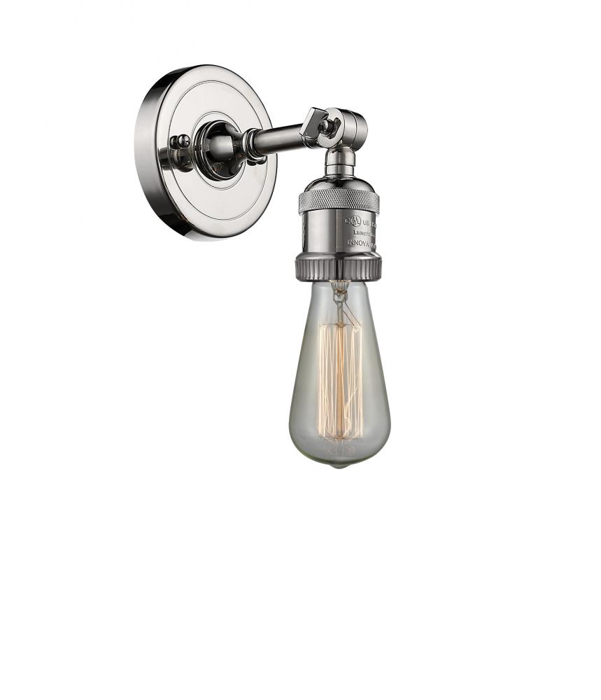 Bare Bulb - 1 Light - 5 inch - Polished Nickel - Adjustable Sconce