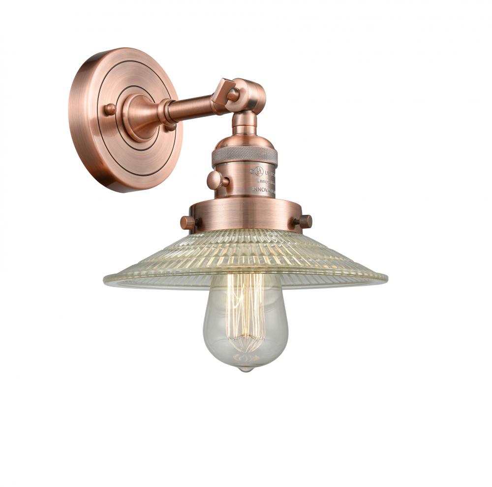 Halophane - 1 Light - 9 inch - Antique Copper - Adjustable Sconce