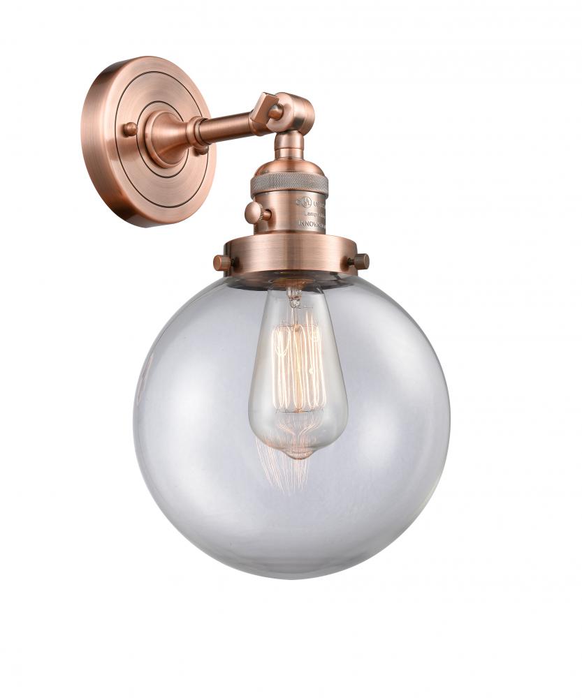 Beacon - 1 Light - 8 inch - Antique Copper - Adjustable Sconce