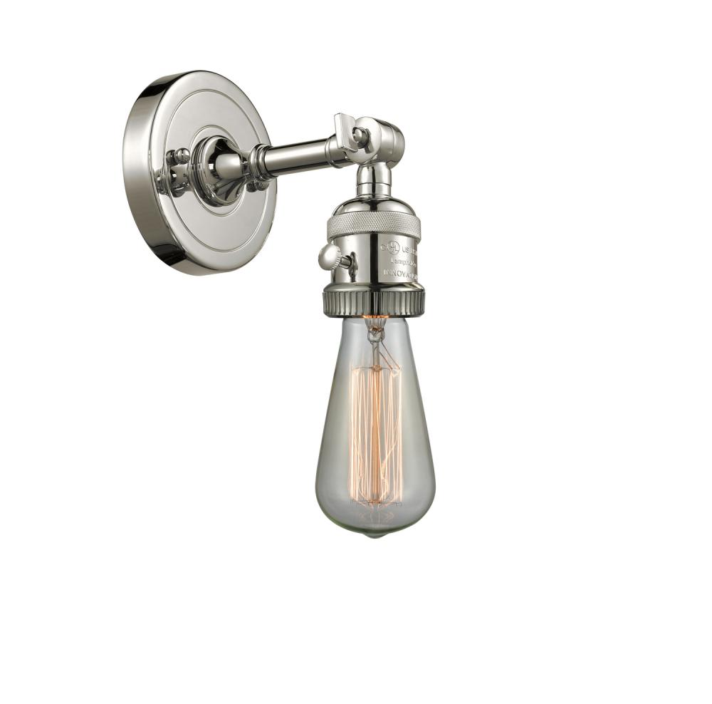 Bare Bulb - 1 Light - 5 inch - Polished Nickel - Adjustable Sconce