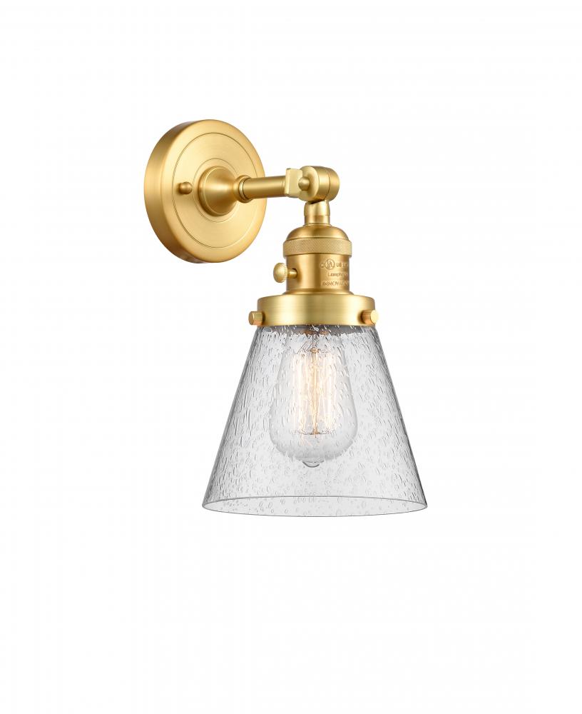 Cone - 1 Light - 6 inch - Satin Gold - Adjustable Sconce