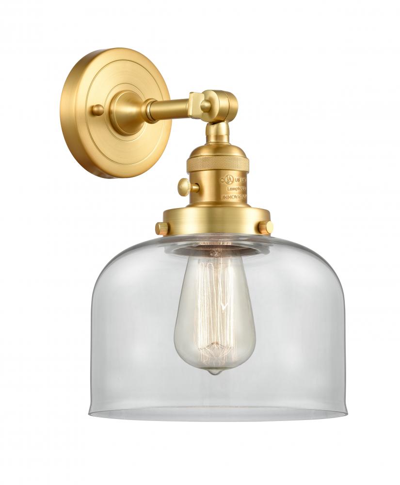 Bell - 1 Light - 8 inch - Satin Gold - Adjustable Sconce