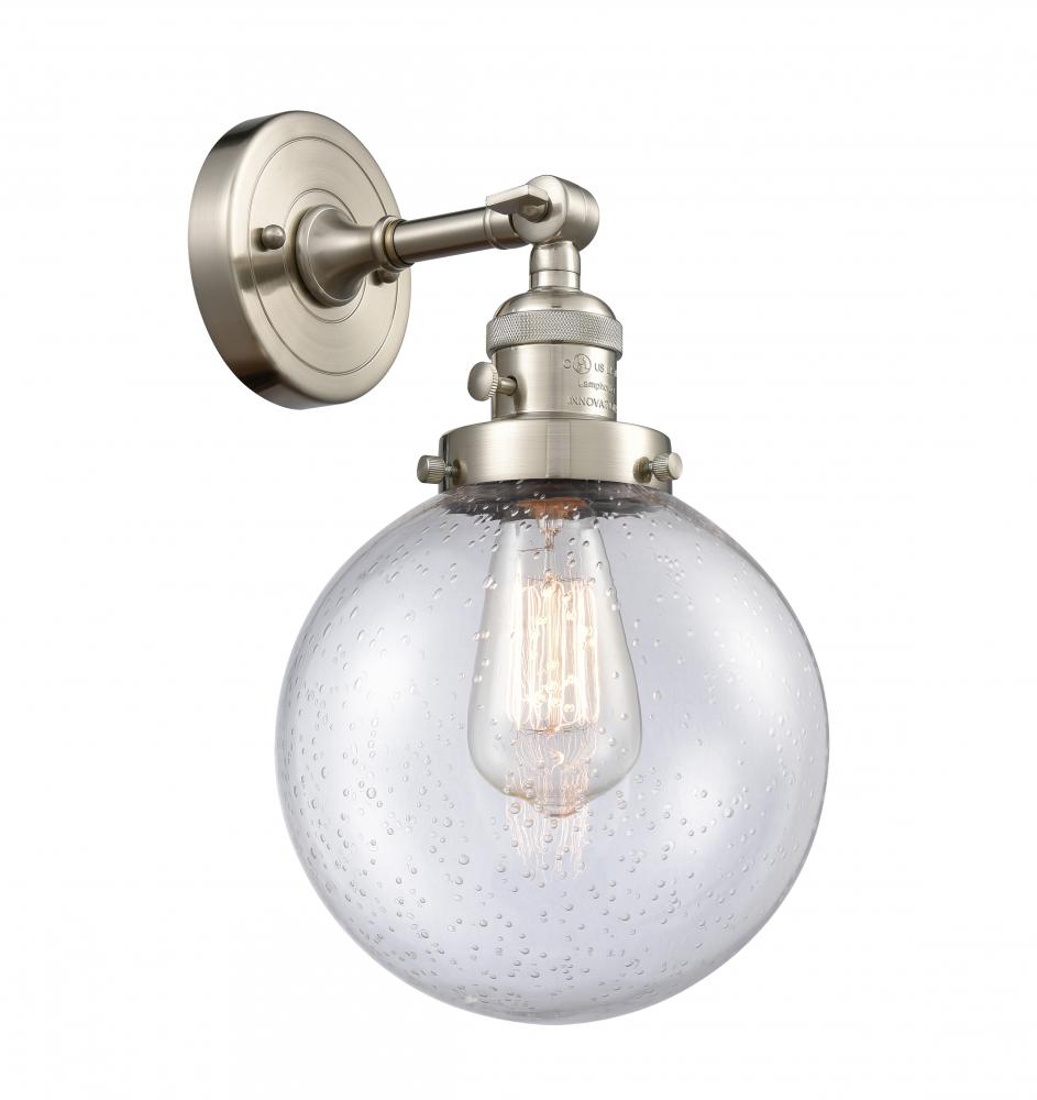 Beacon - 1 Light - 8 inch - Brushed Satin Nickel - Adjustable Sconce