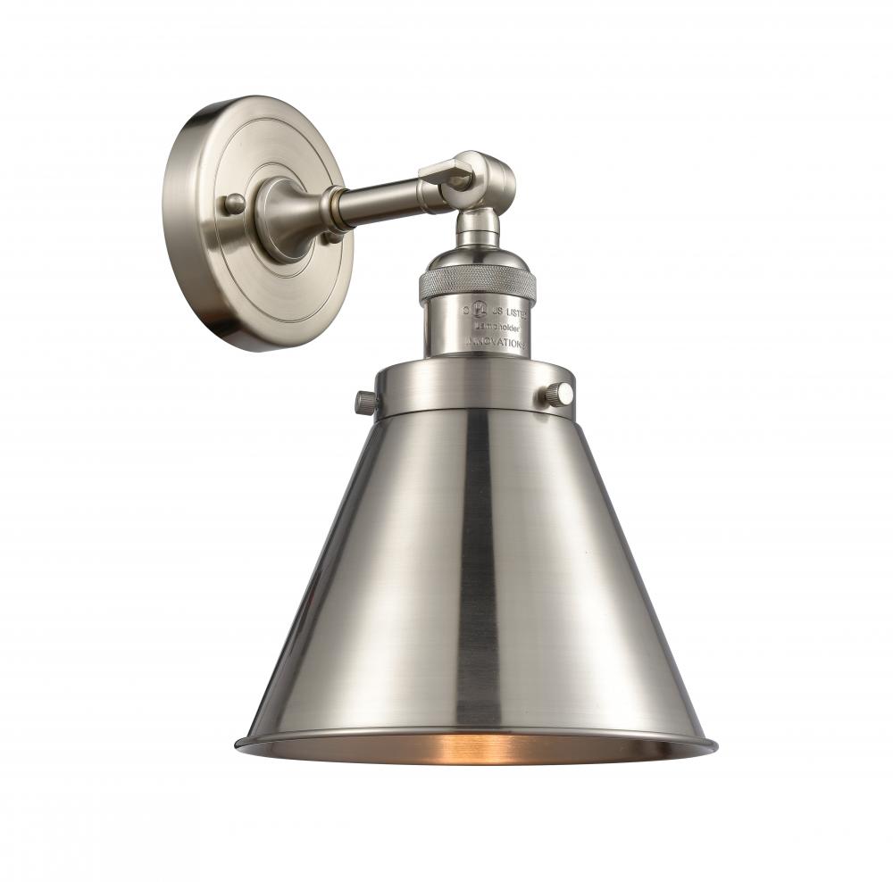 Appalachian - 1 Light - 8 inch - Brushed Satin Nickel - Adjustable Sconce