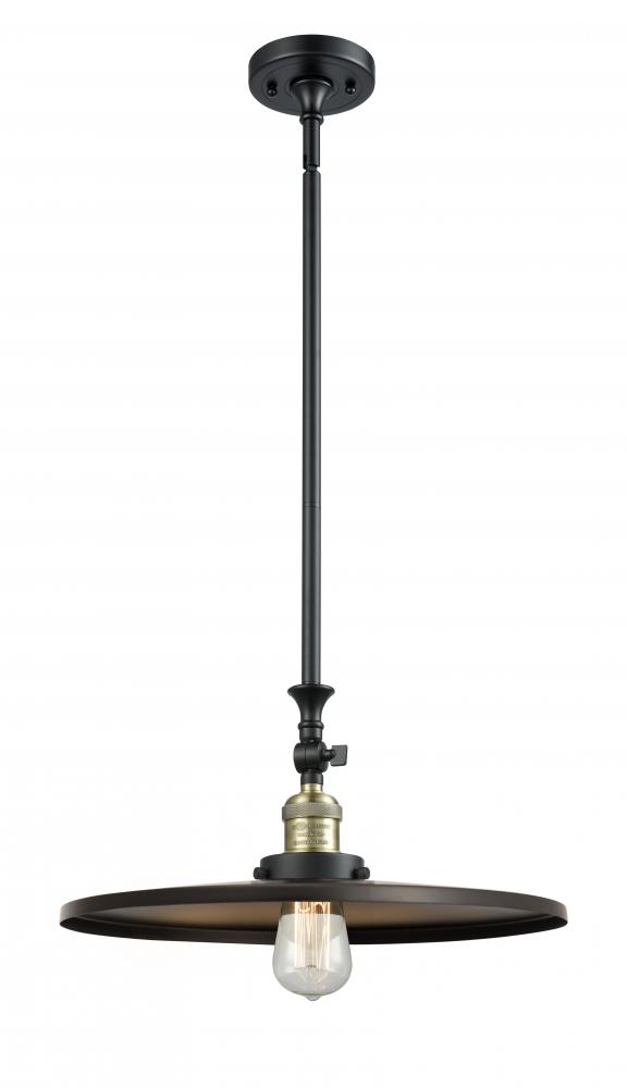 Appalachian - 1 Light - 16 inch - Black Antique Brass - Stem Hung - Adjustable Mini Pendant