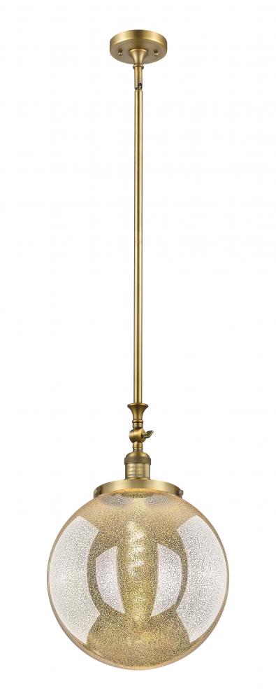 Beacon - 1 Light - 12 inch - Brushed Brass - Stem Hung - Adjustable Mini Pendant