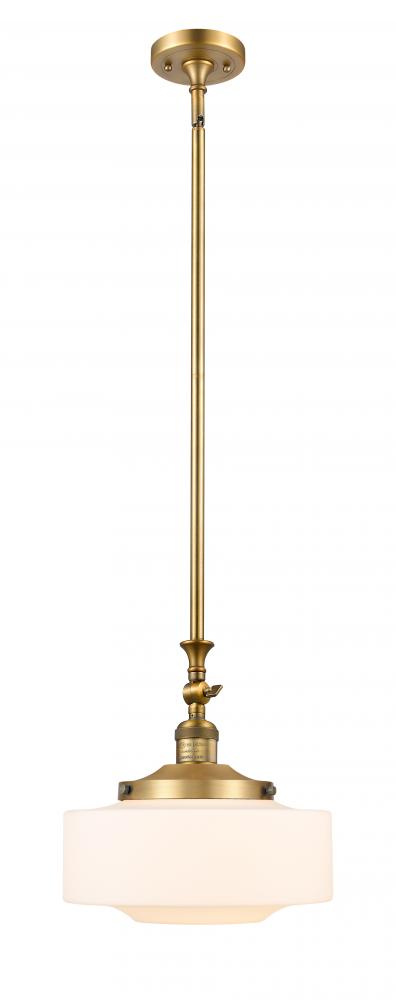 Bridgeton - 1 Light - 12 inch - Brushed Brass - Stem Hung - Adjustable Mini Pendant