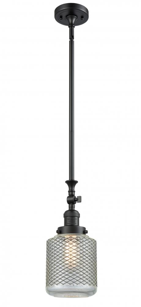 Stanton - 1 Light - 6 inch - Matte Black - Stem Hung - Adjustable Mini Pendant
