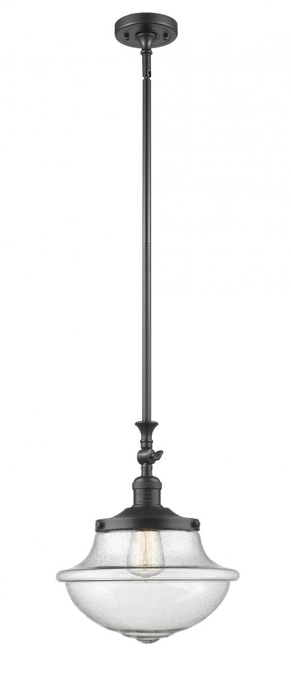 Oxford - 1 Light - 12 inch - Oil Rubbed Bronze - Stem Hung - Adjustable Mini Pendant