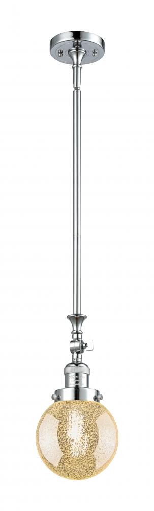 Beacon - 1 Light - 6 inch - Polished Chrome - Stem Hung - Adjustable Mini Pendant