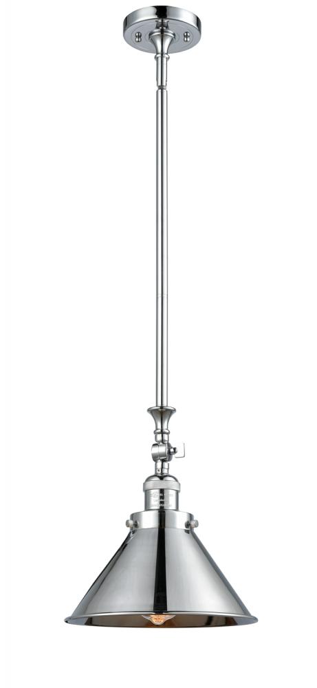 Briarcliff - 1 Light - 10 inch - Polished Chrome - Stem Hung - Adjustable Mini Pendant