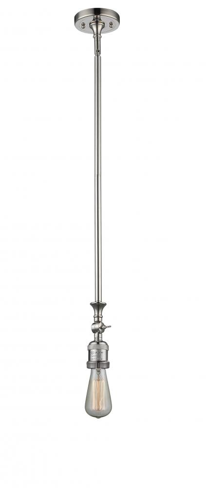 Bare Bulb - 1 Light - 3 inch - Polished Nickel - Stem Hung - Adjustable Mini Pendant