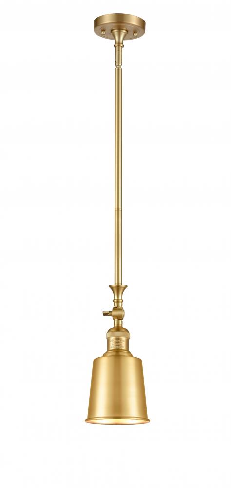 Addison - 1 Light - 5 inch - Satin Gold - Stem Hung - Adjustable Mini Pendant