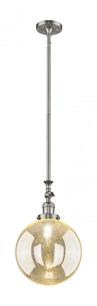 Beacon - 1 Light - 10 inch - Brushed Satin Nickel - Stem Hung - Adjustable Mini Pendant