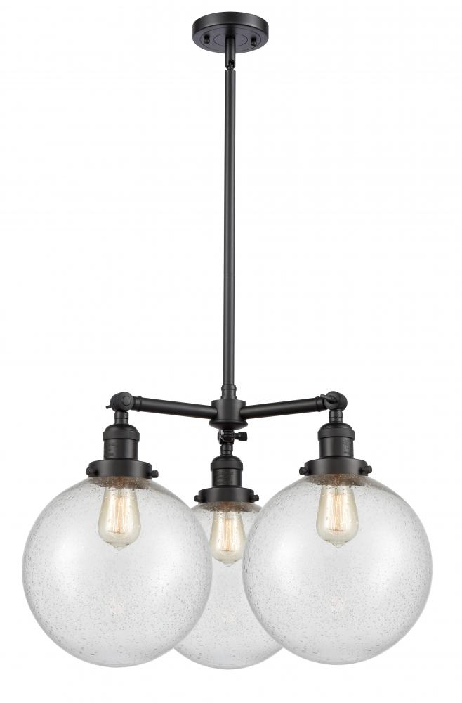 Beacon - 3 Light - 24 inch - Matte Black - Stem Hung - Chandelier