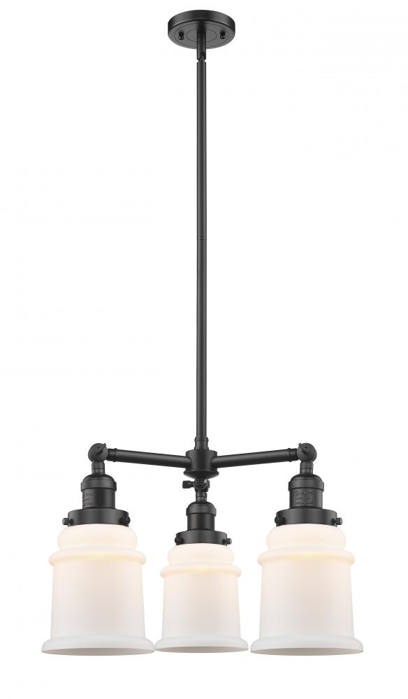 Canton - 3 Light - 18 inch - Oil Rubbed Bronze - Stem Hung - Chandelier