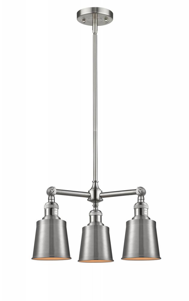 Addison - 3 Light - 19 inch - Brushed Satin Nickel - Stem Hung - Chandelier
