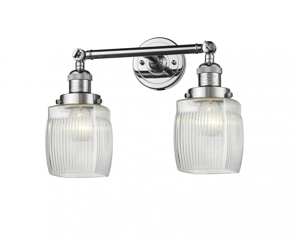 Colton - 2 Light - 16 inch - Polished Chrome - Adjustable Bath Vanity Light