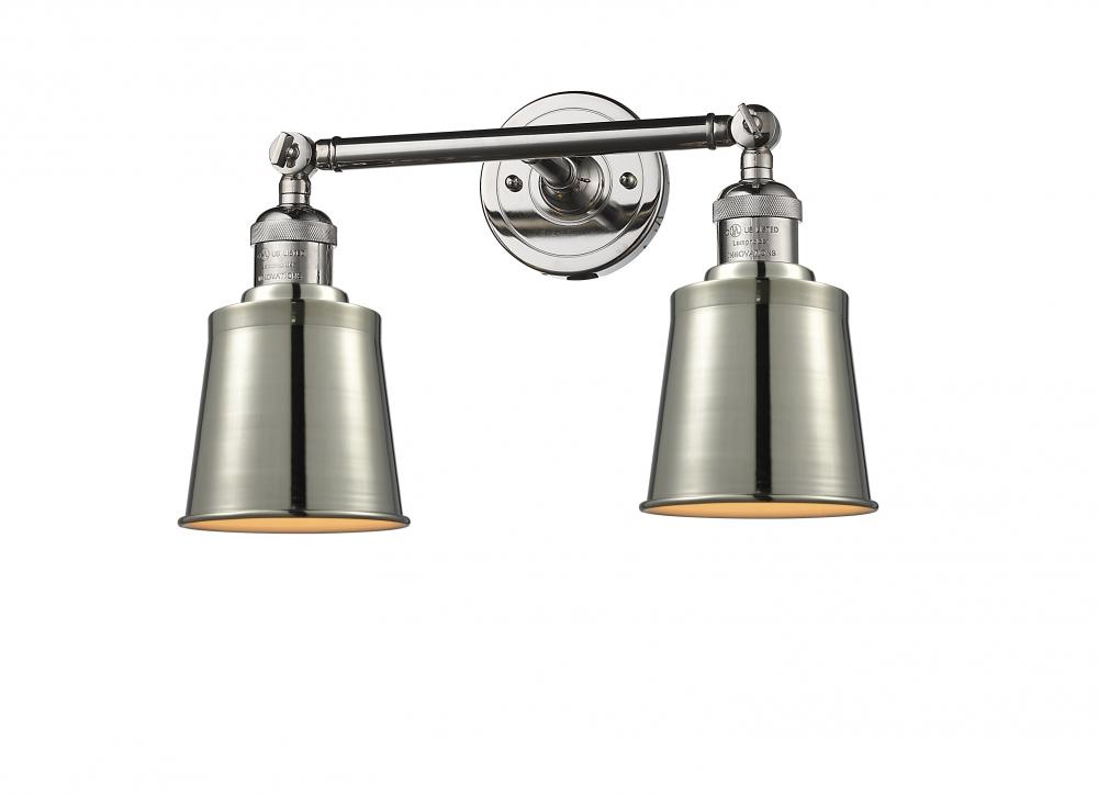 Addison - 2 Light - 16 inch - Polished Nickel - Adjustable Bath Vanity Light