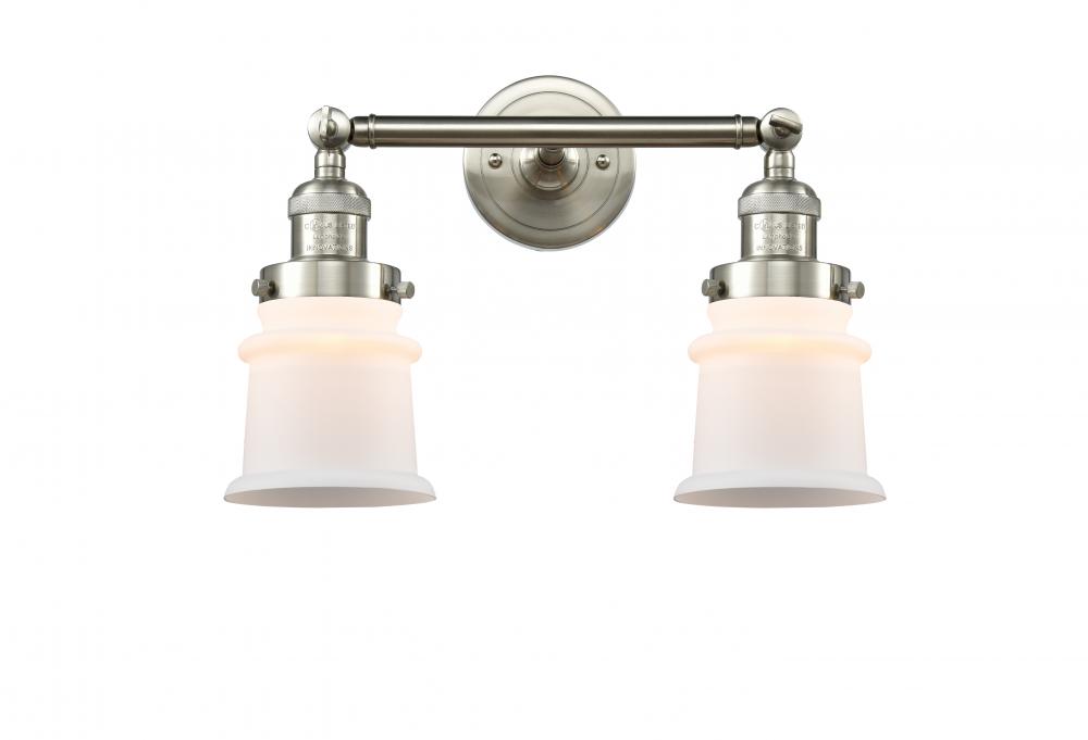 Canton - 2 Light - 17 inch - Brushed Satin Nickel - Adjustable Bath Vanity Light