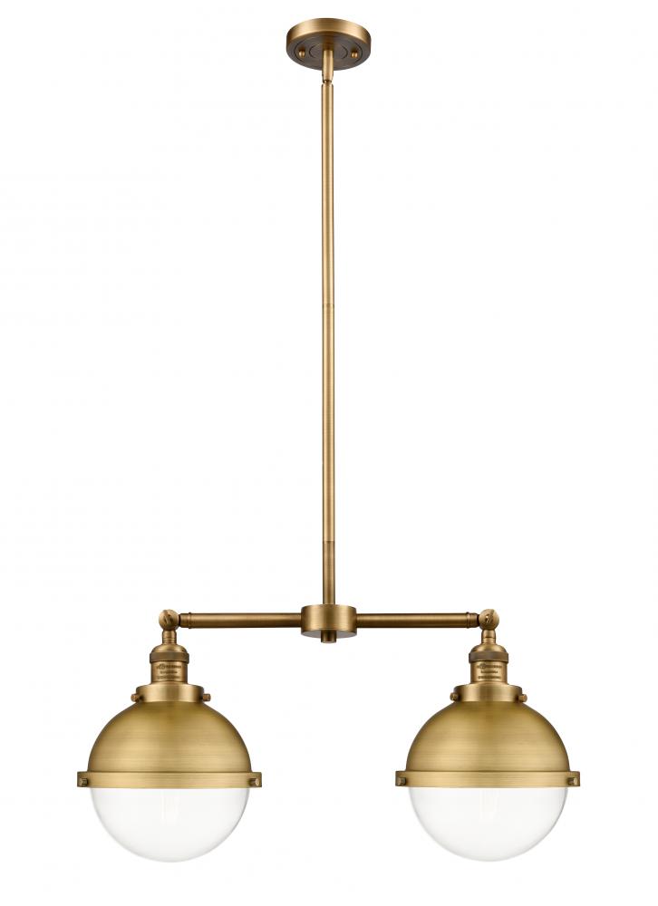 Hampden - 2 Light - 18 inch - Brushed Brass - Stem Hung - Adjustable Island Light