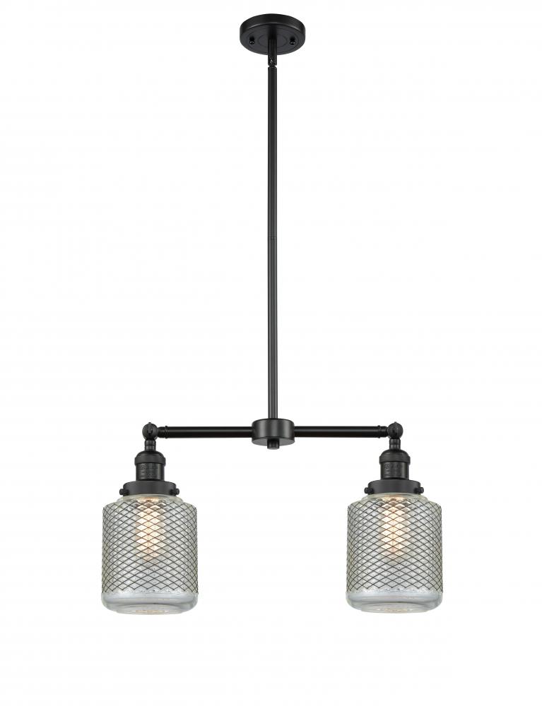 Stanton - 2 Light - 23 inch - Matte Black - Stem Hung - Adjustable Island Light