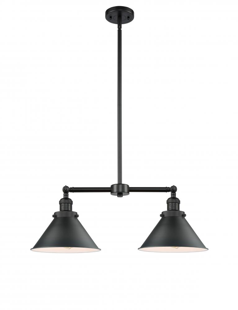 Briarcliff - 2 Light - 21 inch - Matte Black - Stem Hung - Adjustable Island Light
