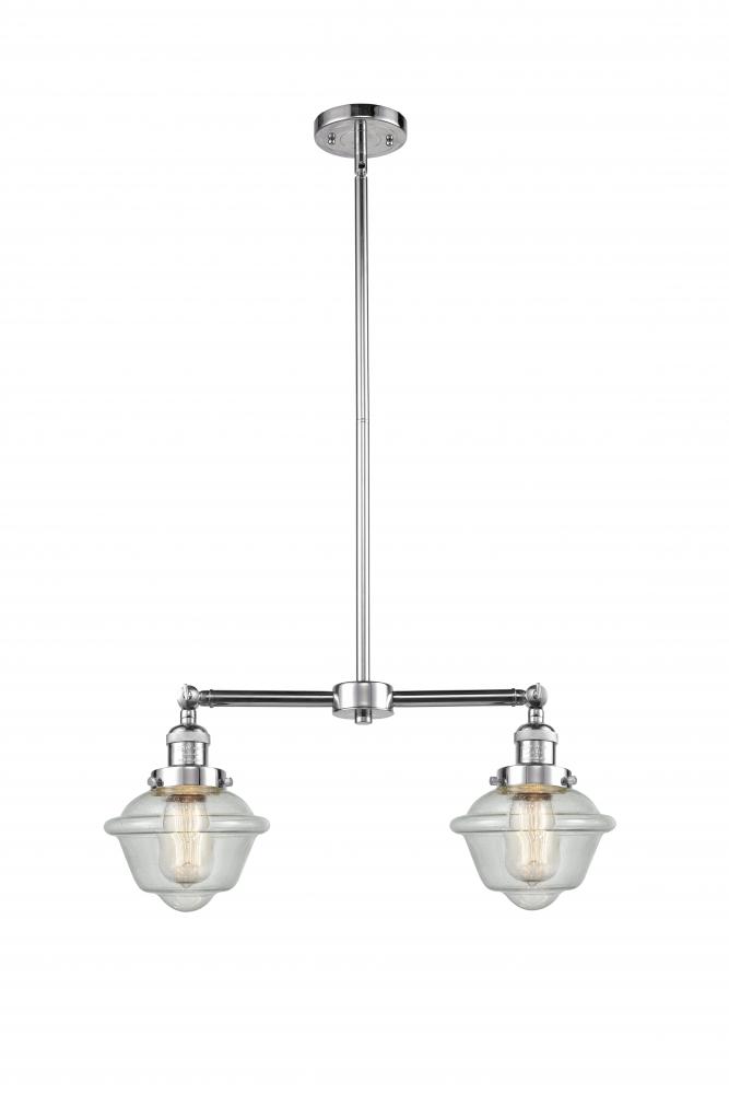 Oxford - 2 Light - 24 inch - Polished Chrome - Stem Hung - Adjustable Island Light