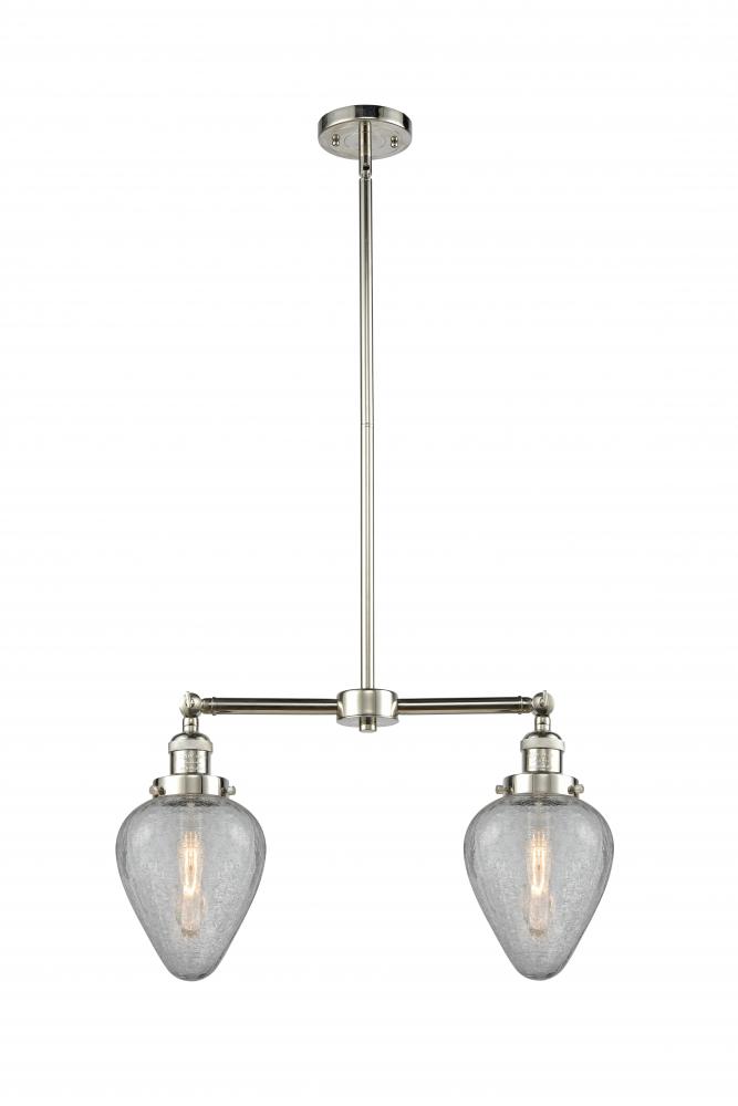 Geneseo - 2 Light - 21 inch - Polished Nickel - Stem Hung - Adjustable Island Light