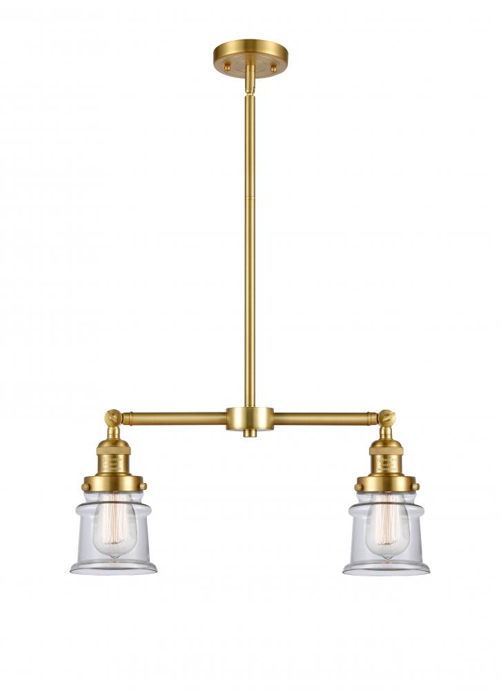 Canton - 2 Light - 21 inch - Satin Gold - Stem Hung - Adjustable Island Light