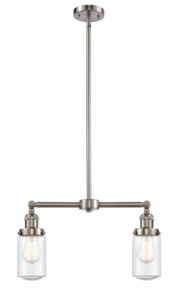 Dover - 2 Light - 21 inch - Brushed Satin Nickel - Stem Hung - Adjustable Island Light