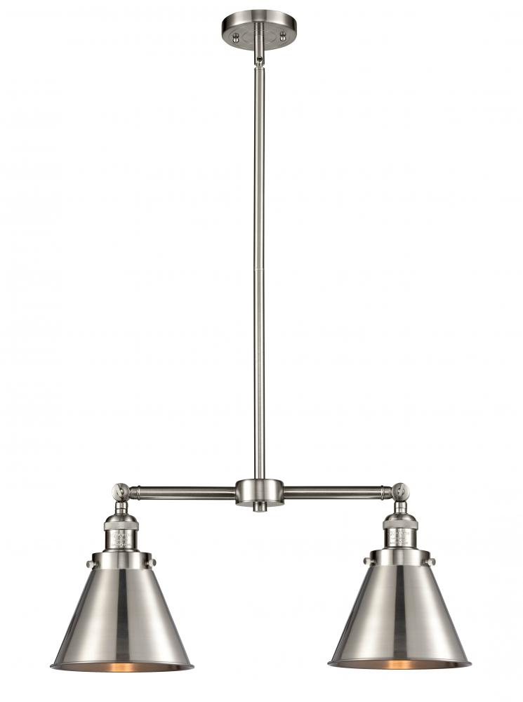 Appalachian - 2 Light - 23 inch - Brushed Satin Nickel - Stem Hung - Adjustable Island Light
