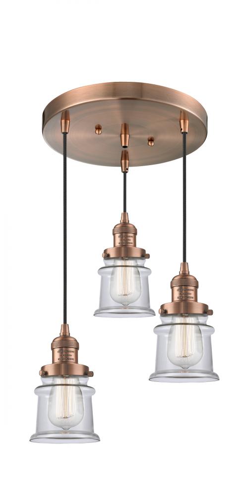 Small Canton 3 Light Multi-Pendant