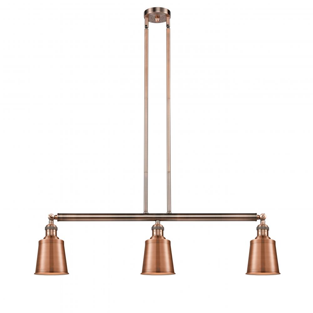 Addison - 3 Light - 38 inch - Antique Copper - Stem Hung - Adjustable Island Light