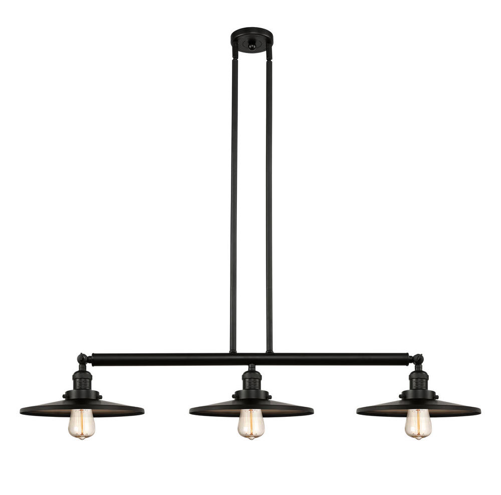 Appalachian - 3 Light - 45 inch - Matte Black - Stem Hung - Adjustable Island Light