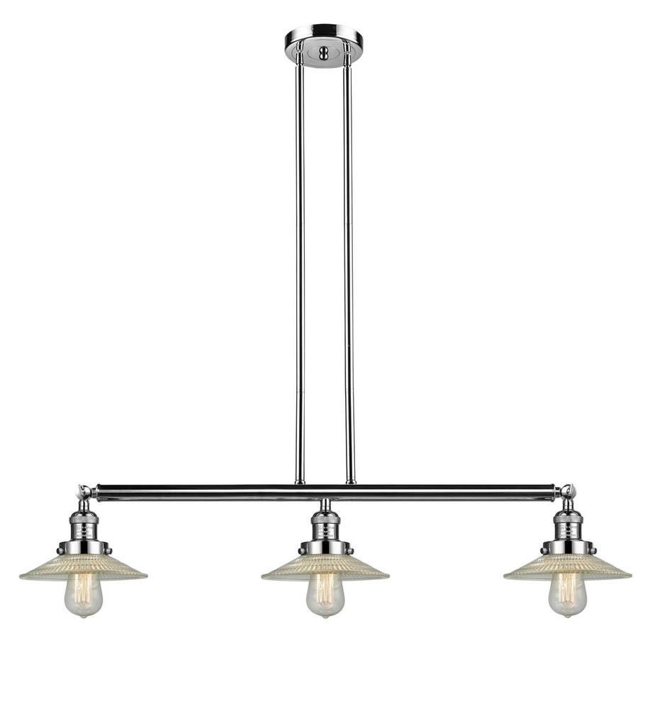Halophane - 3 Light - 41 inch - Polished Nickel - Stem Hung - Adjustable Island Light