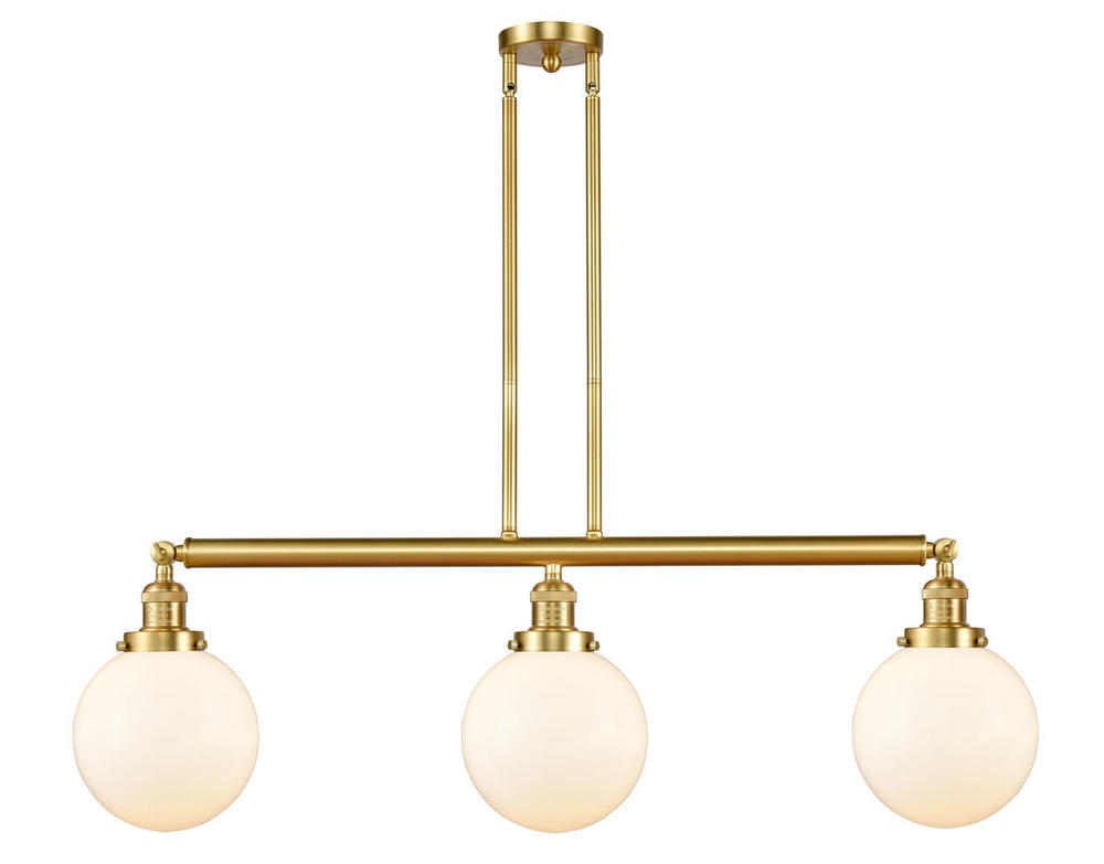 Beacon - 3 Light - 41 inch - Satin Gold - Stem Hung - Adjustable Island Light