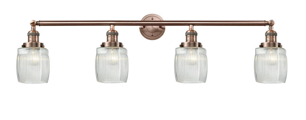 Colton - 4 Light - 42 inch - Antique Copper - Adjustable Bath Vanity Light