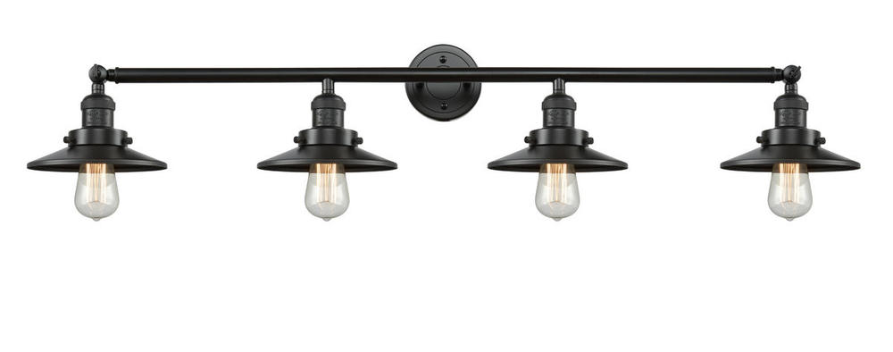 Railroad - 4 Light - 44 inch - Oil Rubbed Bronze - Adjustable Bath Vanity Light