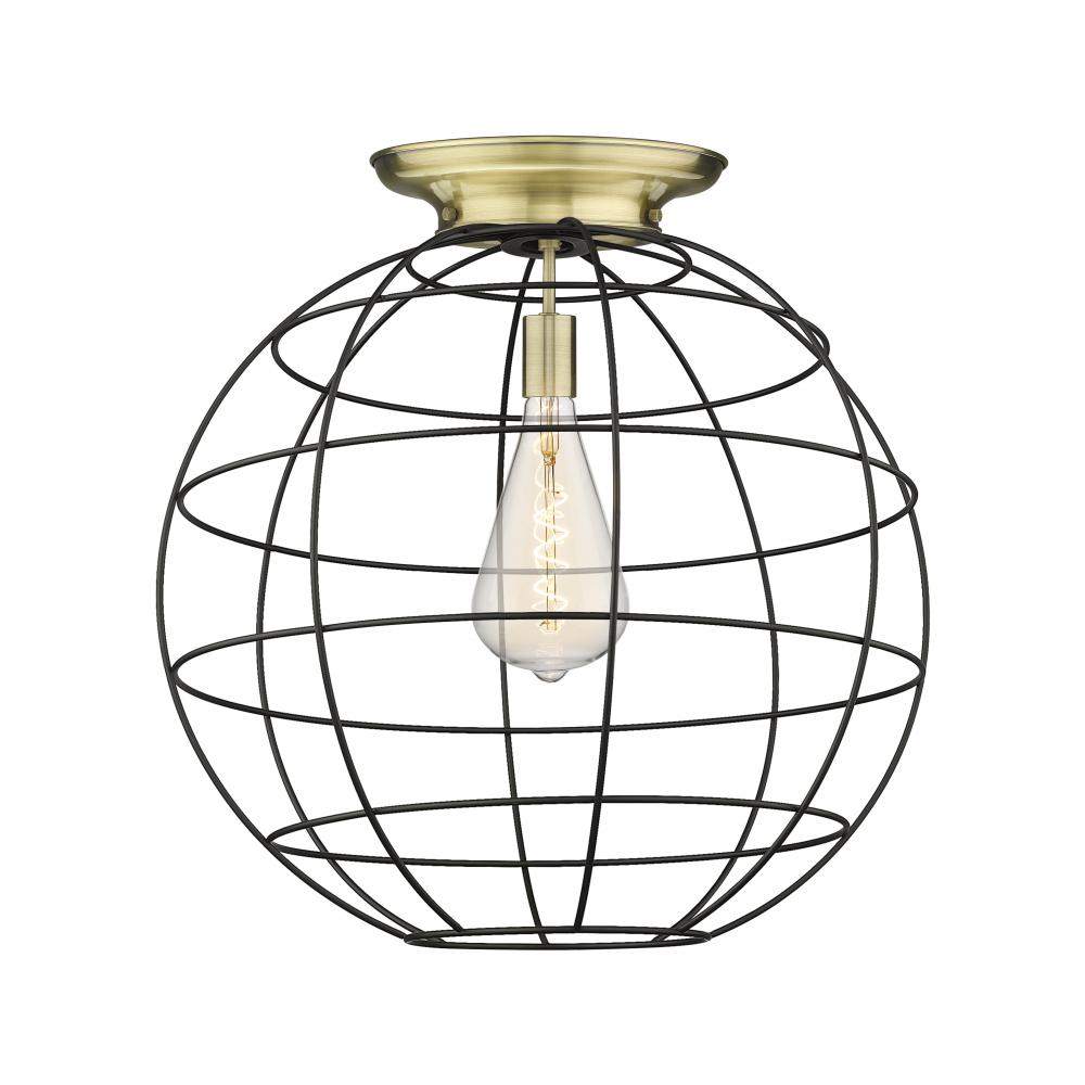 Lake Placid - 1 Light - 22 inch - Oil Rubbed Bronze - Flush Mount